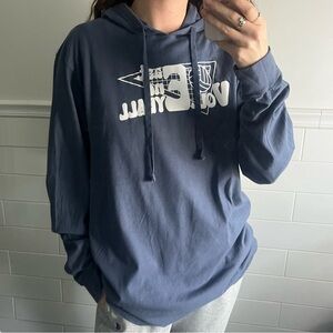 Grey-Blue Volleyball Hoodie Shirt
